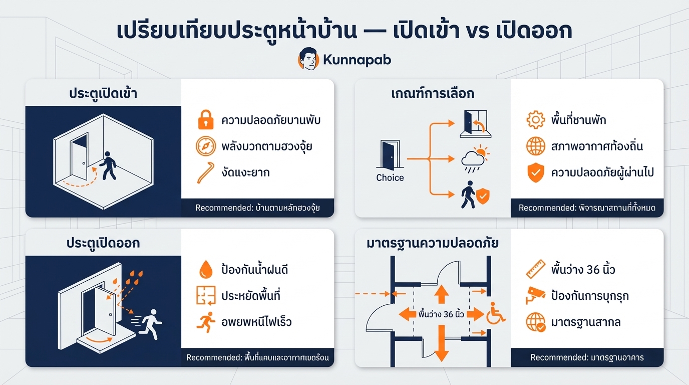 ประตูหน้าบ้านควรเปิดเข้าหรือออก