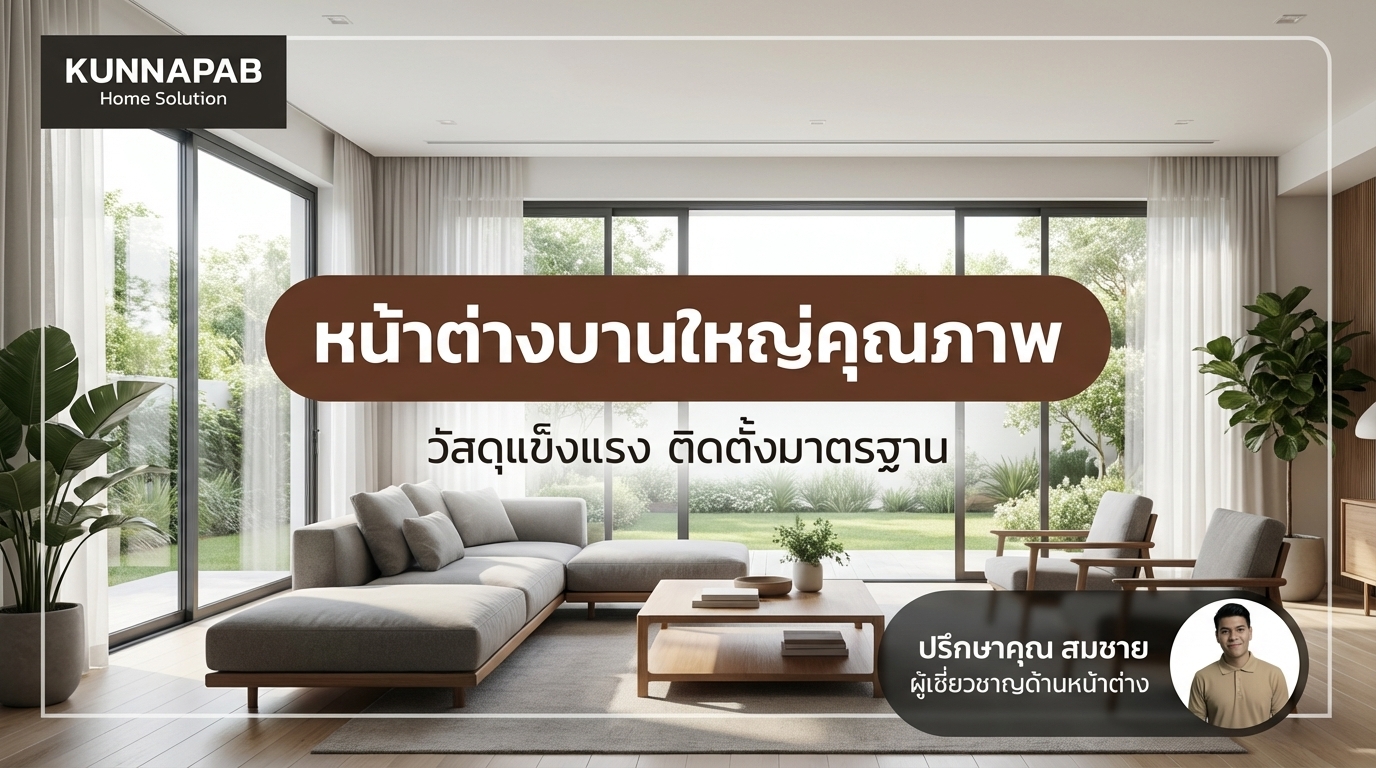หน้าต่างบานใหญ่ เลือกอย่างไรให้บ้านสวย พร้อมข้อควรระวัง